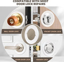 2 Pcs Upgraded Door Knob Plates with Double-Sided Tape –Thick Stainless Steel Scar Plates for Deadbolts & Knobs, Durable Door Lock Hole Covers for Fixing Loose Knobs and Damaged Areas(White) by TinyTreasures Baby Boutique