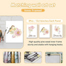 Custom Baby Bedding Set - 5 Pcs Customized Nursery Bedding Set with Name - Comfortable Double Layer Crib Sets for Girls Boys - Personalized Gifts for Infants Toddlers New Parents - Floral Bird by TinyTreasures Baby Boutique