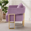 Modern Decorative Chair Teddy Fleece Upholstered And Metal Foot by Unique Piece Furniture