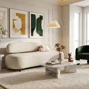 Lunara 66 in. Modern Curved Upholstered Chenille Sofa