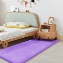 Play Mat for Babies Toddlers,1.3" Thick Elasti-Foam Anti-Fall Cushion Mat for Kids Room,28×72 Bedroom Bedside Rugs,Water-Repellent Soft Coral Velvet(Lavender) by TinyTreasures Baby Boutique