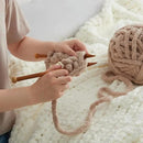 Amélie Home Chunky Knit Throw Blanket for Couch, Soft Chenille Crochet Blanket for Children, 40"x50", Ivory by CozyNest Decor