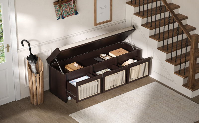 TREXM 48" Entryway Shoe Bench, photo 3 of 10