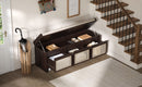 TREXM 48" Entryway Shoe Bench