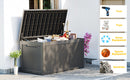 260 Gallon Deck Box, Waterproof Resin Large Outdoor Storgae Box for Patio Furniture, Patio Cushions, Gardening Tools, Pool and Sports Supplies, Lockable (Black)