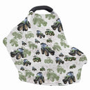 Binienty Womens Nursing Cover Breastfeeding Scarf, Truck Tractor Print Baby Car Seat Covers Multi Use Newborn Carrier/Stroller/Shopping Cart, Girl Boy Stroller Cover Gifts by TinyTreasures Baby Boutique