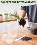 homenote Clear Nursery Pots for Plants,4 Inch Plant Pot for Planting Plastic Seedling with Drainage Holes Seed Starter Flower High Transparency with 20 Labels (30 Pack) by GreenHaven Gardens