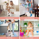 Potty Training Seat with Step Stools, Maliton Potty Training Toilet for Toddlers Girls with Splash Guard, Anti-Slip Toddler Stool for Bathroom, One Potty Seat and 2 in 1 Step Stool for Kids (Pink) by TinyTreasures Baby Boutique