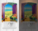Pug Ceramic Night Light Compact, UL-Certified, Ideal for Bedroom, Bathroom, Nursery, Hallway, Kitchen, 6x4x3, Multicolor