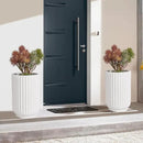 Classic Roman Column Style Planter | 20" Tall | Black & White Options | Ideal for Entrance & Living Room Corner | Durable Fiberglass Composite by CozyNest Decor