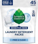 Seventh Generation Laundry Detergent Packs, Free & Clear, Made for Sensitive Skin, 45 Count by CozyNest Decor