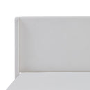 Carmen - King Size Upholstered Wingback Bed - White by HouseOfZazla