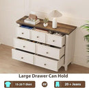 BLANKSPACE 7 Drawer Dresser, Modern Farmhouse Dresser Chest of Drawer for Bedroom, Chest of Drawers Storage Cabinet for Living Room, Entryway, Hallway, Antique White by CozyNest Decor