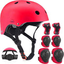 Adjustable Kids Helmet with Knee Pad, Elbow Pads & Wrist Guards - Toddler Bike Helmets for Ages 3-5, 5-8, 8-14 Years - Perfect for Skating, Biking, Cycling, and Skateboard - for Boys and Girls by TinyTreasures Baby Boutique