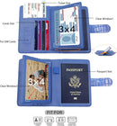 Melsbrinna Rfid Passport Holder for Travel women/Men, Cute Passport Wallet Rfid Blocking Card Slots, Rfid Passport Cover/CaseTravel Wallet, Passport Book Holder (1, Blue3) by TinyTreasures Baby Boutique