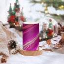 Flickering Flameless Candles, Fuchsia Gold Fluid Marble LED Candles with Remote Timer, Set of 2 Battery Operated Candle for Valentine Wedding Birthday by GreenHaven Gardens