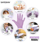 SAFESKIN Disposable Nitrile Gloves in POP-N-GO Pack of 50 or 200 Powder Free - Hair, Cleaning, Medical Use, Food Handling by TinyTreasures Baby Boutique