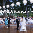 Paper Lanterns Decorative, White Hanging Round Chinese Lanterns with Lights for Wedding Anniversary Birthday Party 12 LED Light Pack of 12 by CozyNest Decor