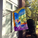 Pembroke Corgi room with a view Flag Canvas House Size