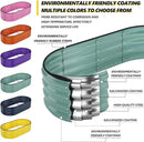 Galvanized Metal Planter Round Raised Garden Bed Kit for Gardening Outdoor，2x2x1ft Grow Garden Box Raised Flower Bed，Round Galvanized Planter Outdoor Metal Fire Pit Ring by GreenHaven Gardens