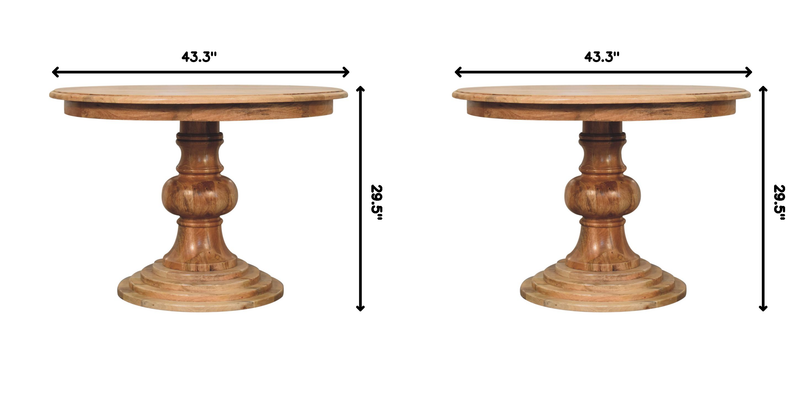 Solid Wood Round Turned Dining Table, photo 10 of 10