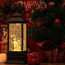 Eldnacele Christmas Snow Globe Lantern with Music, Battery Operated Lighted Swirling Glitter Water Lantern with Timer for Christmas Home Decoration, Snowman by CozyNest Decor