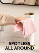 Fantasticlean Microfiber Cleaning Cloth Roll -90 Pack, Tear Away Microfiber Towels, 12" x 12", Reusable, Washable, Scratch Free, Ultra Absorbent Dish Rags for Car, Home, Garage or Shop (Pink) by CozyNest Decor