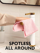 Fantasticlean Microfiber Cleaning Cloth Roll -40 Pack, Tear Away Microfiber Towels, 12" x 12", Reusable, Washable, Scratch Free, Ultra Absorbent Dish Rags for Car, Home, Garage or Shop (Pink) by CozyNest Decor