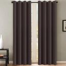 H.VERSAILTEX Three Pass Microfiber Blackout Thermal Insulated Grommet Panels Window Curtains/Drapes (Set of 2, Chocolate Brown, 52 x 96 Inch) by CozyNest Decor