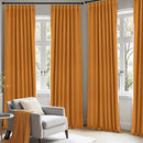 ANRODUO Back Tab Blackout Curtains for Bedroom Living Room, Rod Pocket Pinch Pleated Thermal Insulated Room Darkening Curtains 63 Inches Long 2 Panels, Mustard Yellow, 42 x 63 Inch by TinyTreasures Baby Boutique