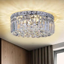 4-Light Crystal Flush Mount Chandelier Light Fixture with K9 Crystals Modern Ceiling Lights Elegant Pendant Lamp for Bedroom,Hallway,Bar,Living Room,Dining Room,H5.9 xW13.7(Bulbs Not Included) by CozyNest Decor