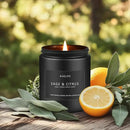 Sage & Citrus Candle | Scented Candle for Home, Aromatherapy Candles - Soy Candles for Home Scented, Gift for Women Men, Home Fragrance Decoration -7oz by CozyNest Decor