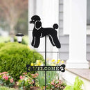 BAYN Solar Poodle Garden Stakes Decorative with a Lantern Dog Silhouette Welcome Sign Outdoor Garden Decor for Yard, Lawn, Patio, Pathway by CozyNest Decor