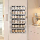 SWOMMOLY Adjustable Wall Mount Spice Rack, 6-Tier Dual-use (Multi-use) Organizer, Silver by CozyNest Decor