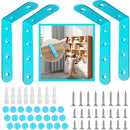 Anti Tip Furniture Anchors for Baby Pet Proofing,Furniture Wall Anchor Furniture Dresser Bookshelf Falling Prevention Device for Children (Blue) by TinyTreasures Baby Boutique