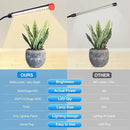6-Head Grow Lights for Indoor Plants with Stand 54W, LED Plant Grow Light for Tall Houseplants, Bonsai Tree, Full Spectrum Growing Lamp with 4,8,12 Hr Timer, 24"-64" Adjustable Height by GreenHaven Gardens