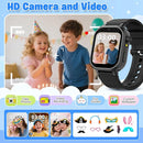 Kids Waterproof Smart Watch Boys Gift Age 3-12 with 39 Game HD Touch Screen Music Player Video Camera Pedometer Alarm Clock Birthday Gift for 6 7 8 9 Year Olds Black by TinyTreasures Baby Boutique