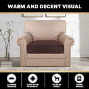 PrinceDeco Couch Cushion Cover Cushion Slipcover for Chair Sofa Cushion Furniture Protector Seat Cushion Sofa Cover for Dog Pet Kid with Elastic Straps Width Up to 29.5", Brown by CozyNest Decor
