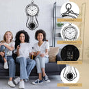 CLXEAST 20 Inch Black Metal Pendulum Wall Clock, Large Schoolhouse Regulator Wall Clocks for Living Room Decor,House Warming Gifts New Home,Gifts for Women by CozyNest Decor