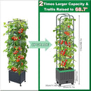 Tomato Planter Box with Trellis, 68.7" Tall Self Watering Tomato Cages for Climbing Vegetables Plant, Raised Garden Bed for Garden, Tomato Plant Support Pots for Patio Indoor Outdoor（68.7" ） by GreenHaven Gardens