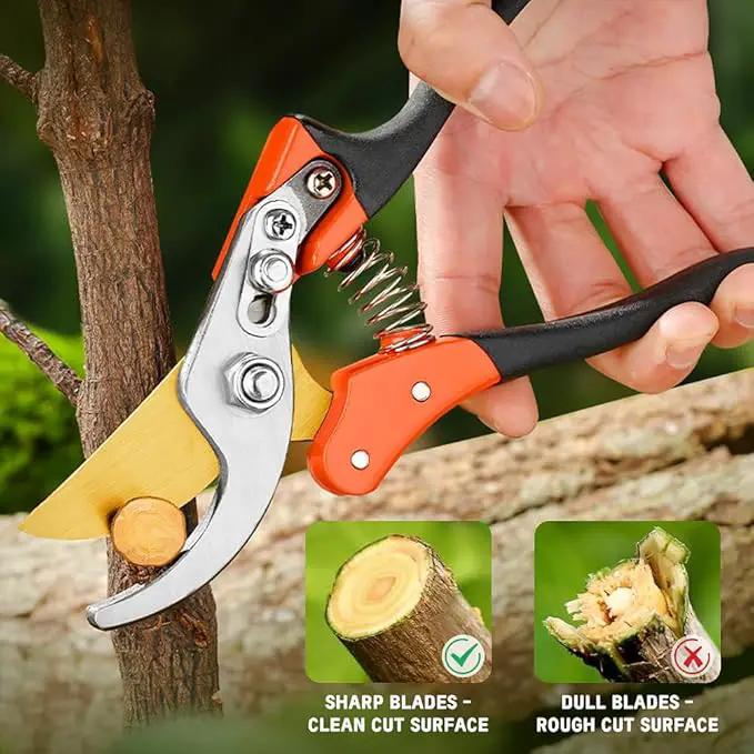 Garden Pruners, Heavy Duty Garden Clippers,Pruning Shears with Adjustable Thumb Lock,Hand Gardening Tools Pruners,Stainless Steel Sharp Gardening Scissors (MJ003), photo 3 of 7