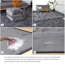 Baby Play Mat for Floor,1.3" Thick Memory foam Tummy Time Mat,79"×158“ Extra Large Soft Velvet Nursery Rug,Non Slip Safe for Crawling,Toddlers,Infants,kids,Tatami Style for Living Room(Dark Grey) by TinyTreasures Baby Boutique