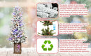 4FT Flocked Christmas Tree with Multicolour LED Lights
