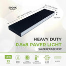 LUMENGY Paver Light Slim 0.5x8 Inch Glare-Free Brick Lighting for Pavers, Walls, Driveway, Pathway & Garden, 5000K 12V Waterproof, Drive-Over Rated by CozyNest Decor
