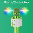 BONAOK Karaoke Microphone for Kids & Adults - Bluetooth Microphones Singing Mic with Disco Lights, Echo Effect, Built-in Speaker Portable Karaoke Player for Party Travel Gifts Q78(Green) by TinyTreasures Baby Boutique