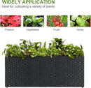 LEWIS&WAYNE Large Rectangular Block Planter Box Handmade Wicker Tall Planters for Outdoor Plants with Removable Liners Modern Planter for Indoor Outdoor Patio Deck - Black, 36''x12''x16'' by GreenHaven Gardens