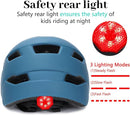 Kids Bike Helmet, Youth Toddler Boys Girls Helmets, 2 Size Adjustable for Ages 2-3-5-8-14 Years, Child Helmet with Visor and LED Light, Lightweight Multi-Sport Bicycle Scooter Cycling Helmets by TinyTreasures Baby Boutique