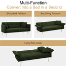 Convertible Double Futon Sofa Bed With Folding Armrests For Living Rooms by HouseOfZazla
