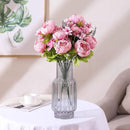 Duovlo Springs Flowers Artificial Silk Peony Bouquets Wedding Home Decoration,Pack of 1 (Spring Light Pink) by CozyNest Decor
