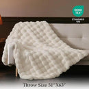 BENVWE Faux Fur Throw Blanket for Couch - Thickened Fluffy Soft Bubble Blanket for Living Room Home Decor - Mothers Day Birthday Gifts for Women Men, Cream White, 50" x 60", 1300GSM by CozyNest Decor